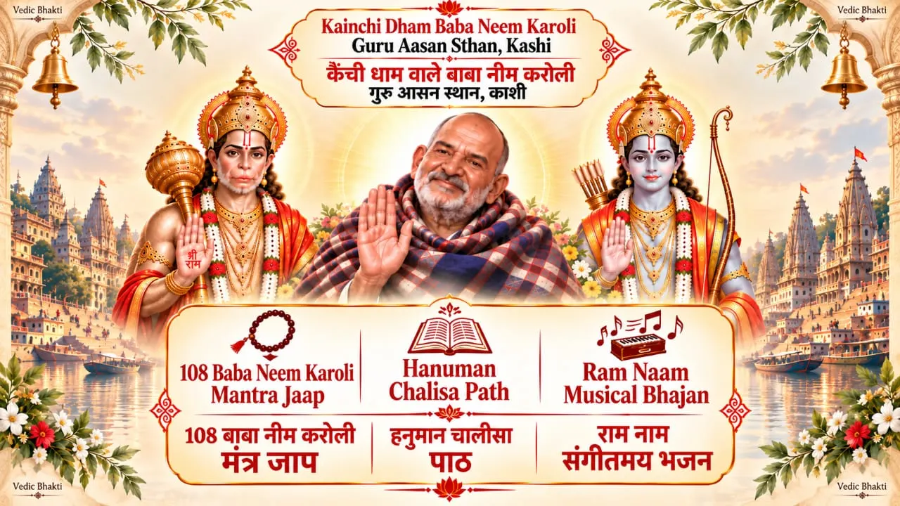 108 Baba Neem Karoli Mantra Jaap, Hanuman Chalisa Path and Ram Naam Musical Bhajan